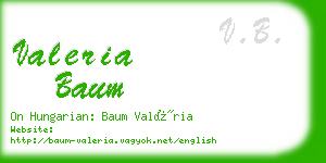 valeria baum business card
